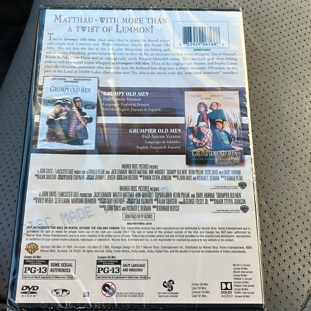 Grumpy Old Men & Grumpier Old Men DVD Double Feature Comedy - Never Opened - Picture 2 of 2